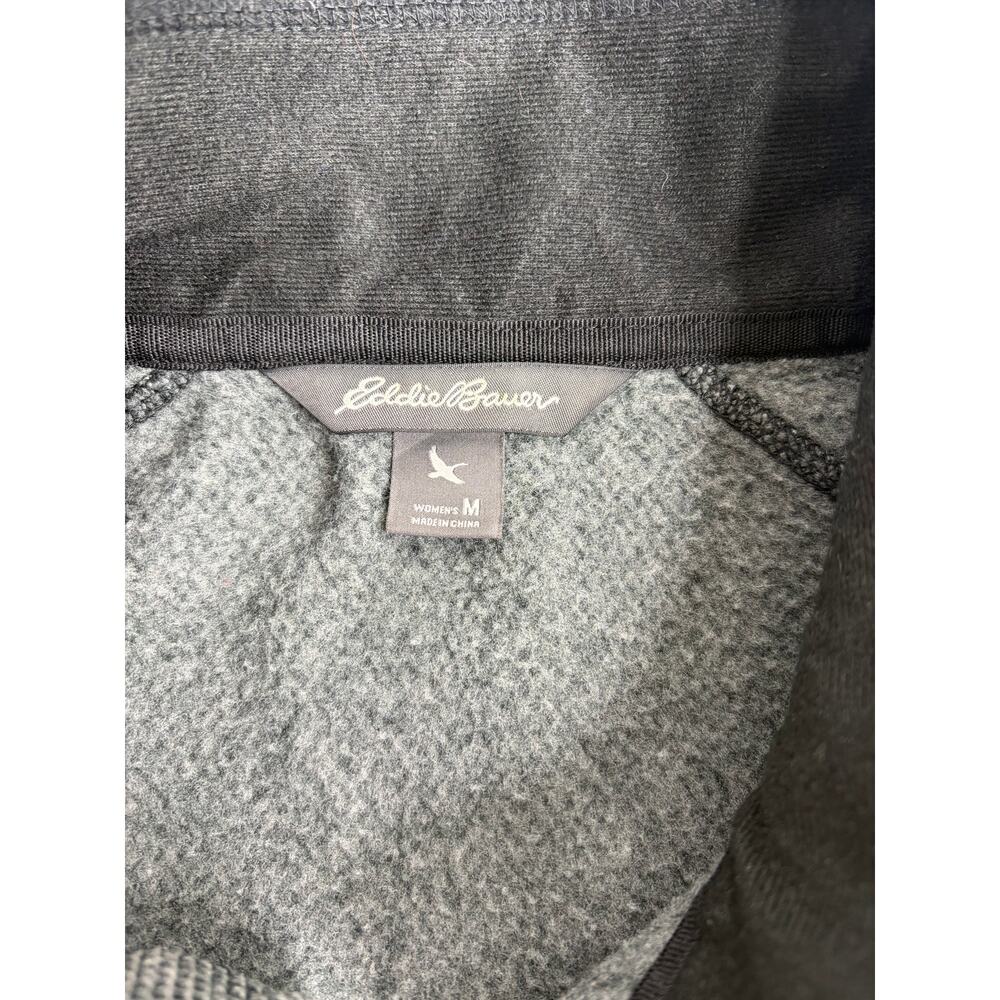 Eddie Bauer Women's Weekend Fleece Jacket Sz M Gray Green Hue Textured Outdoors - Picture 4 of 8
